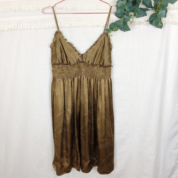 BCBGMaxAzria | Silk Polka Dot Sundress | Size Large | New Without Tag - Picture 1 of 8